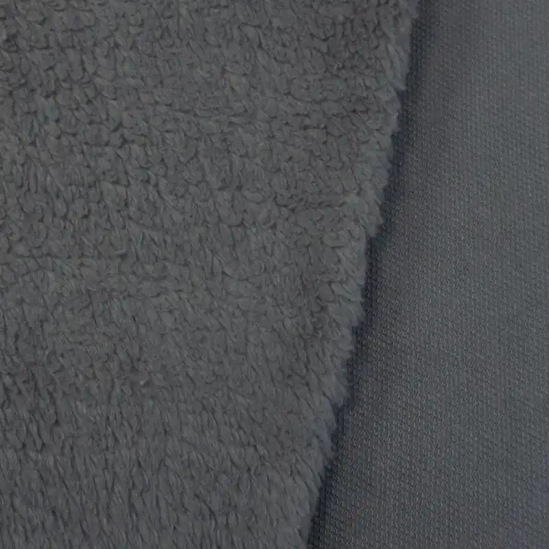 Im Trend Baumwoll Teddyplüsch grau