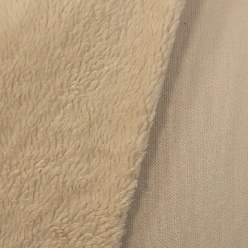 Baumwoll Teddyplüsch beige hell Top-Seller